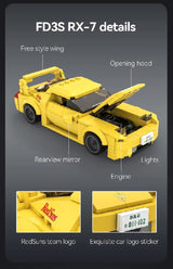 Cada Initial D 1:24 Mazda Rx-7 Fd3S Car - 278 Pcs