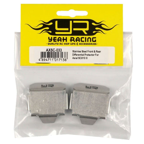 Yeah Racing Stainless Steel Front & Rear Differential Protector For Axial SCX10 III