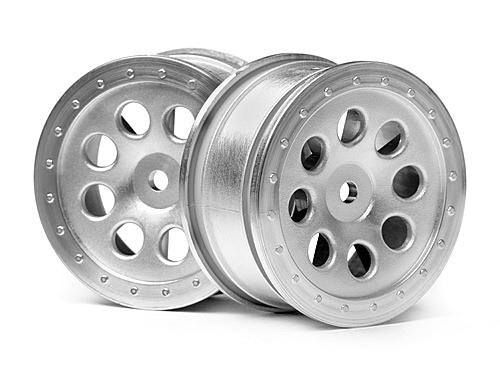 HPI St-8 Wheel Matte Chrome (0mm Offset/2Pcs)
