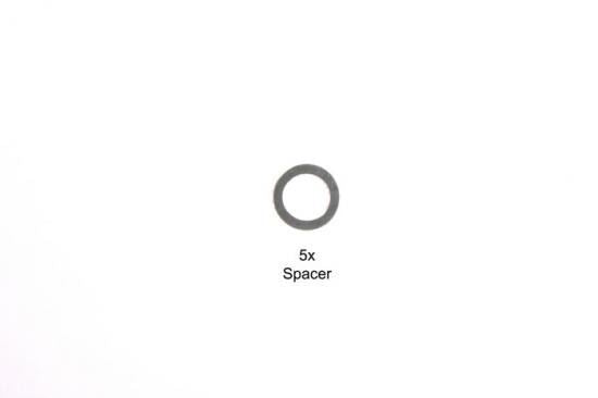 Tamiya 5X0.5mm Spacer (5Pc)For 58431