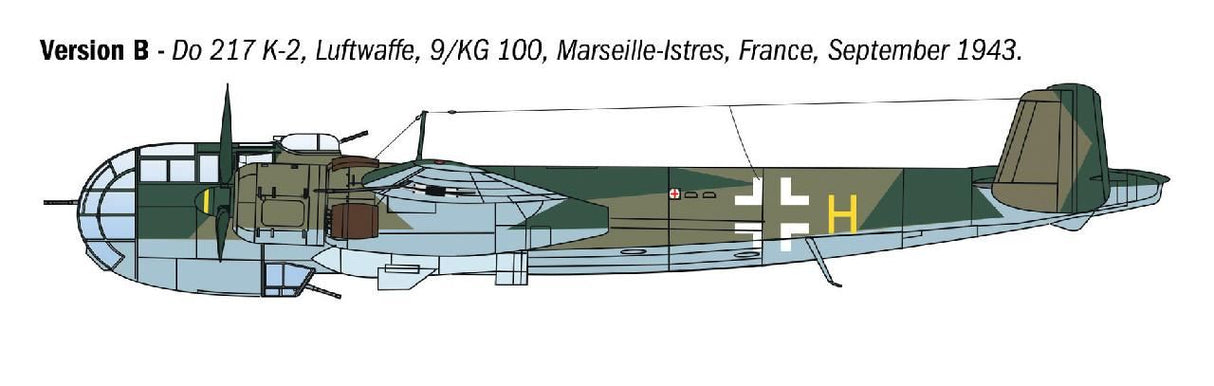 Italeri Dornier Do 217 K-1/K-2 With Fritz X Guided Bombs