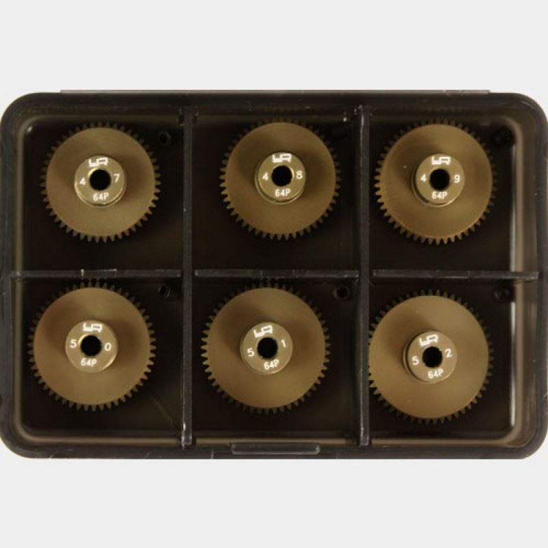 Yeah Racing Pinion Gear Super Hard Combo set (64P 47T-52T 6pcs)