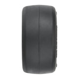 Proline 1/16 Reaction Rear Tires Mtd 8mm Black/Silver (2): Losi Mini