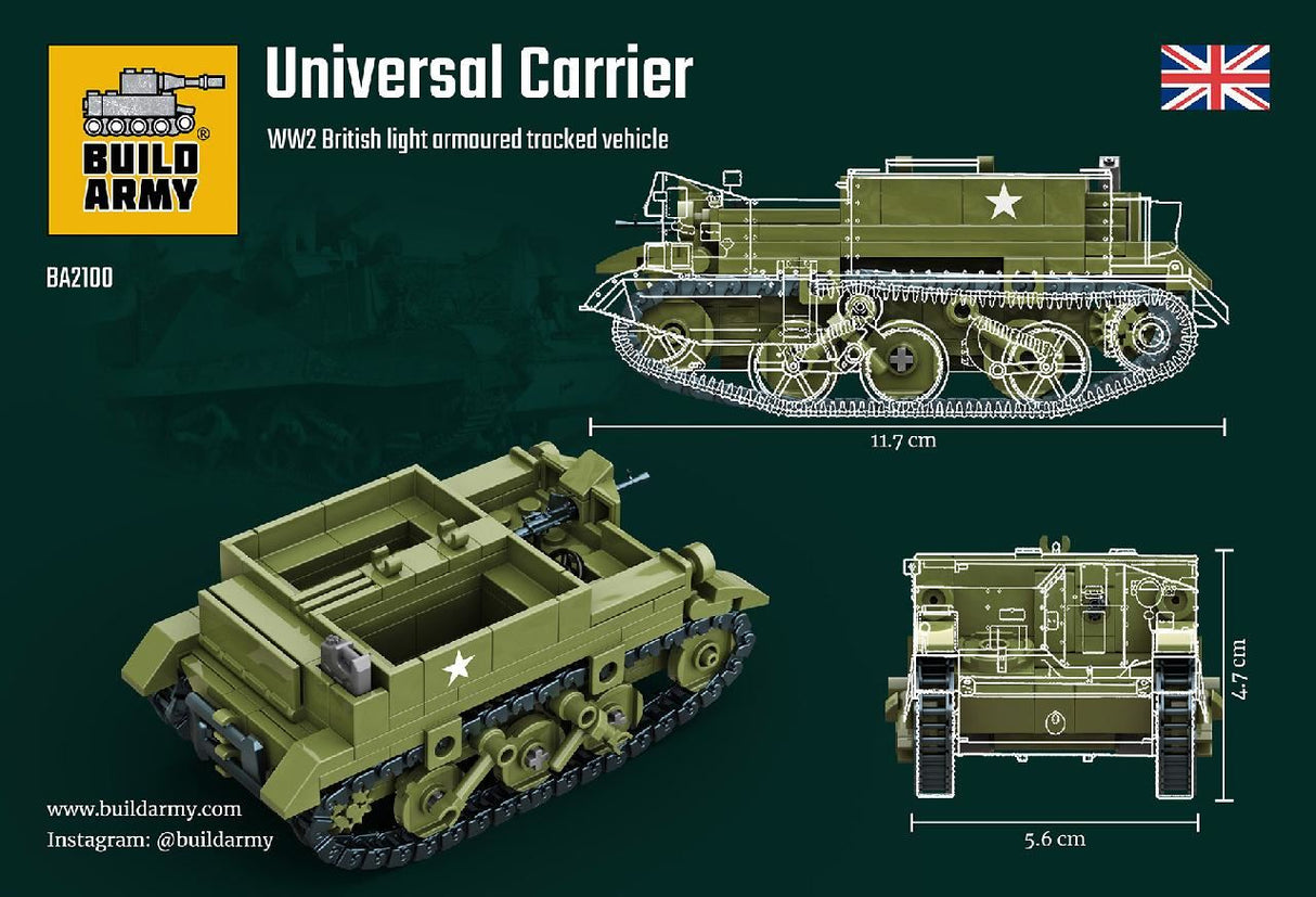 Build Army Universal Carrier Armoured Tracked Vehicle
