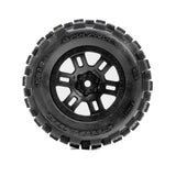 Pro-Line Badlands Front/Rear Tires Mtd 12Mm Black Split Six (2): Arrm