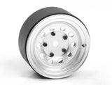 RC4WD BURATO 2.2  BEADLOCK WHEELS W/ CENTER CAPS (SILVER)