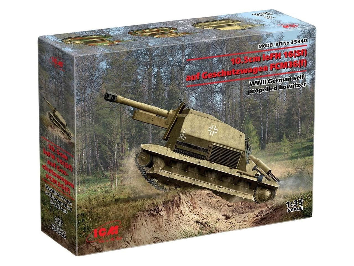 Icm 10.5Cm Lefh 16(Sf) Auf Geschutzwagen Fcm36(F), Wwii German Self-Propelled Howitzer