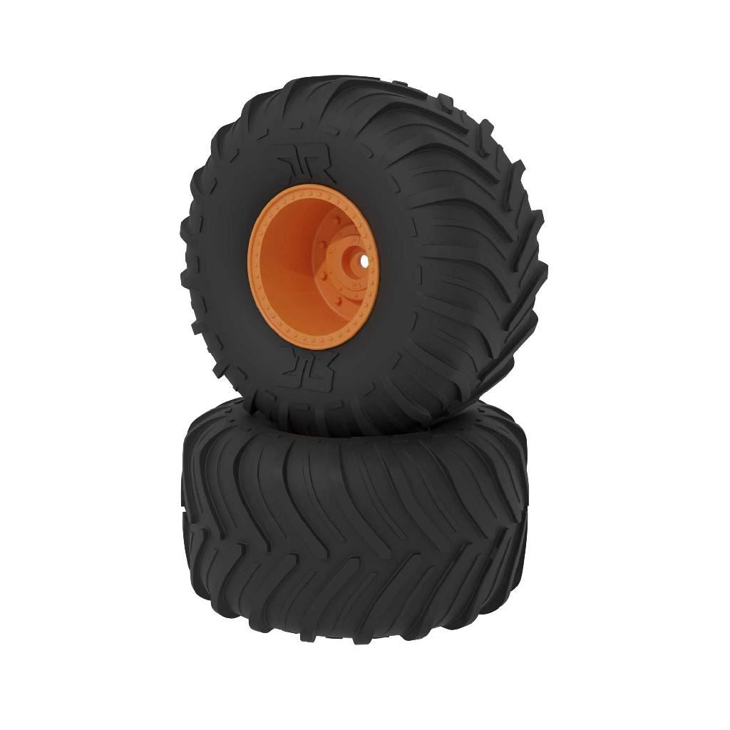 Arrma Dboots Chevron Mt Tire Set, Glued, Orange