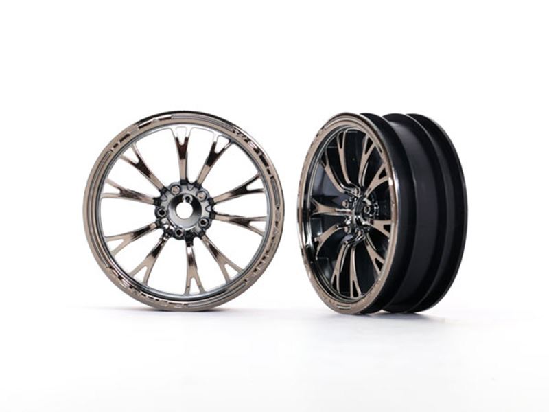 Traxxas Weld Black Chrome Wheels (Front) (2)