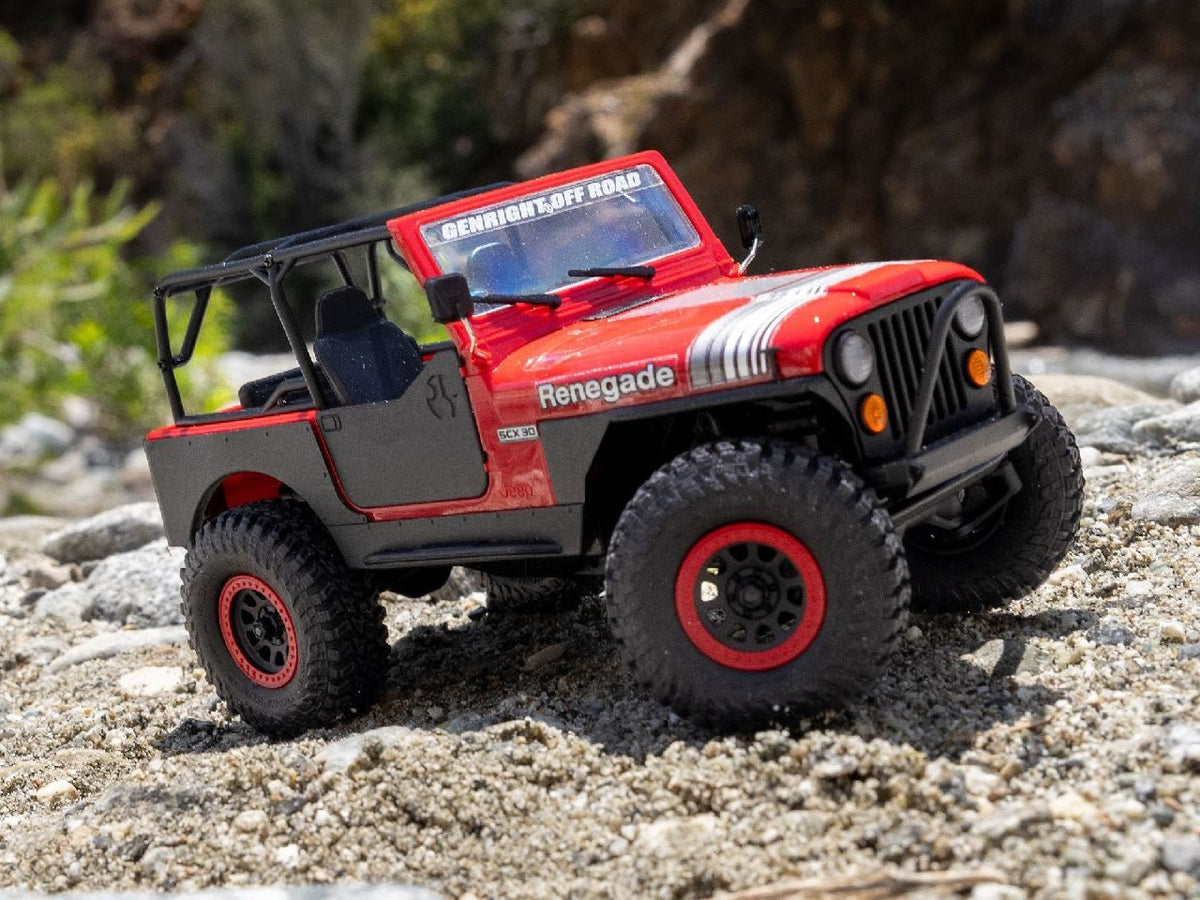 Axial 1/30 Scx30 Jeep Cj-7 Genright 4X4 Rtr, Red