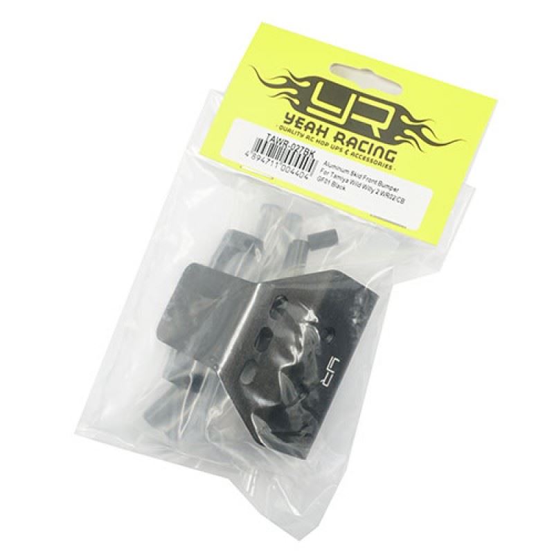 Yeah Racing Aluminum Skid Front Bumper For Tamiya Wild Willy 2 WR02/CB GF01 Black