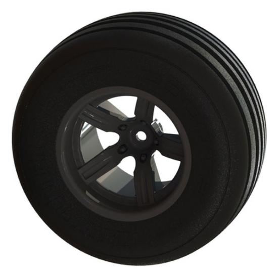 ARRMA Dirt Runner ST Front Tire Set Glued Black (2)