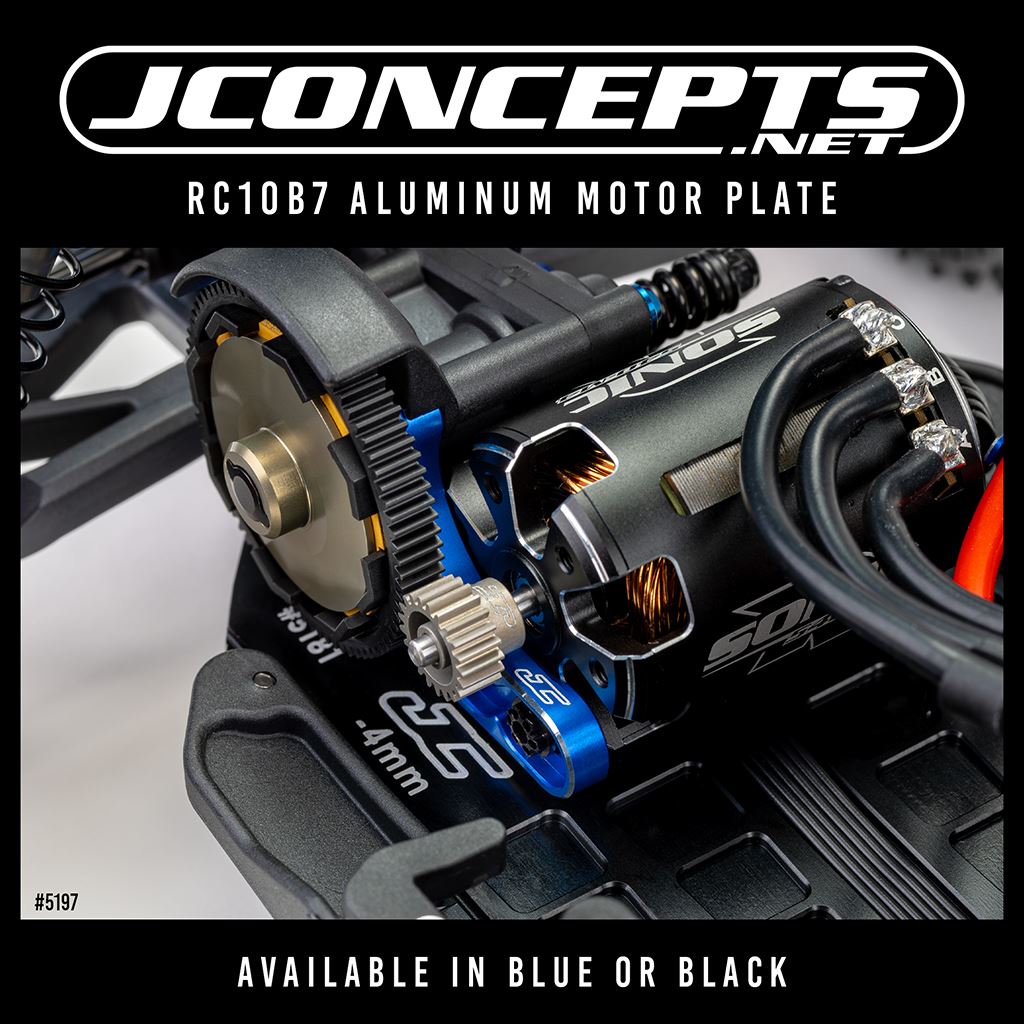 Rc10B7 Aluminum Motor Plate - Black