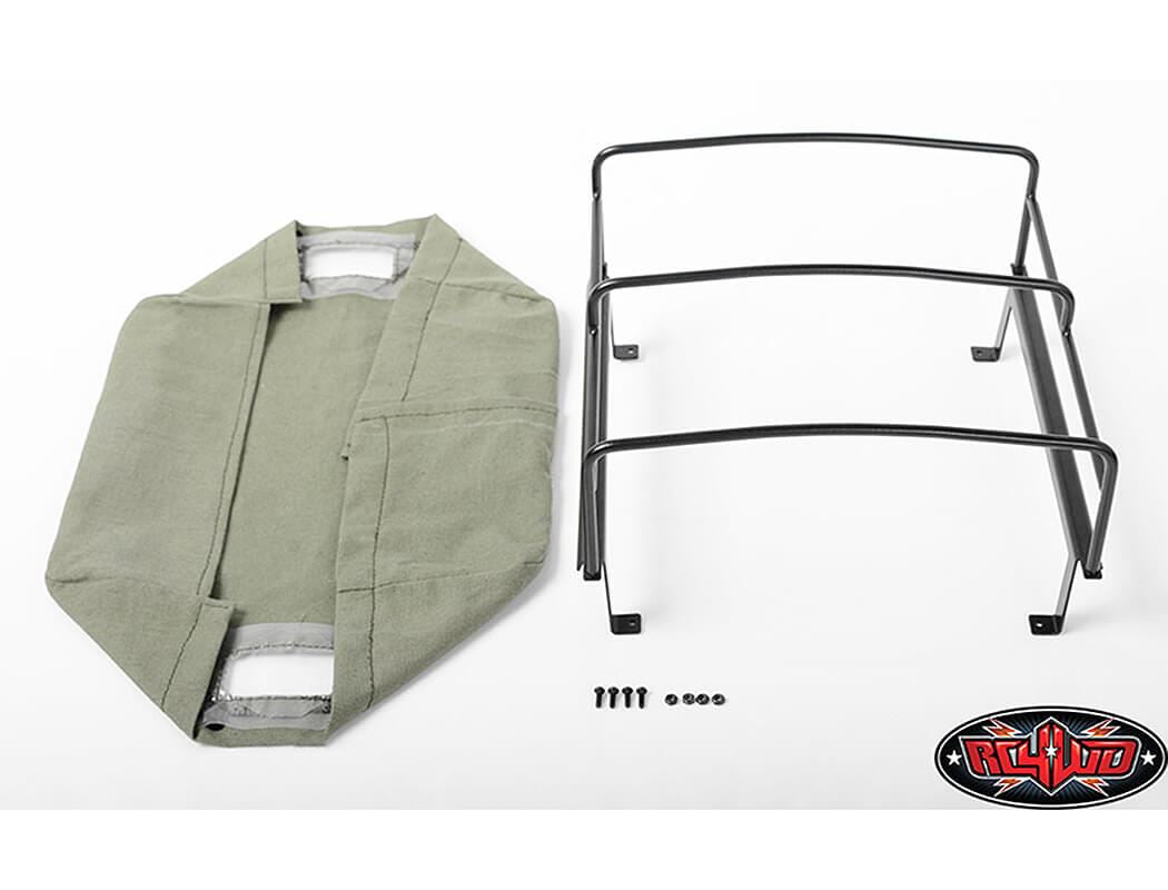 RC4WD BED SOFT TOP W/CAGE FOR RC4WD MOJAVE II FOUR DOOR (GREEN)