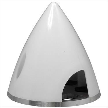 ELECTRIFLY Nylon Spinner with Aluminium Back 2 1/4" (57mm) White