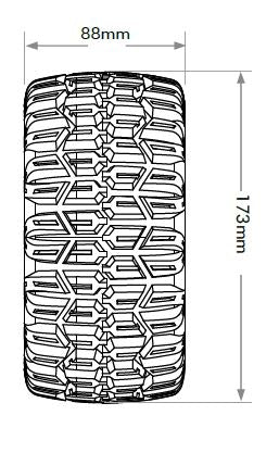 Jetko Ex Tyre Mt Slayer Belted 4.0In Black Wheel 12-17Mm (2)