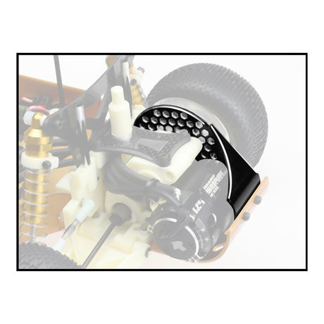 RC10 Aluminum Rear Motor Plate-Honeycomb-Black