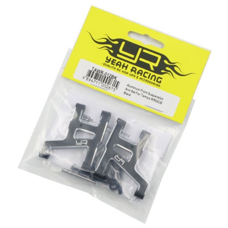 Yeah Racing Aluminum Front Suspension Arm Set For Tamiya WR02CB Black