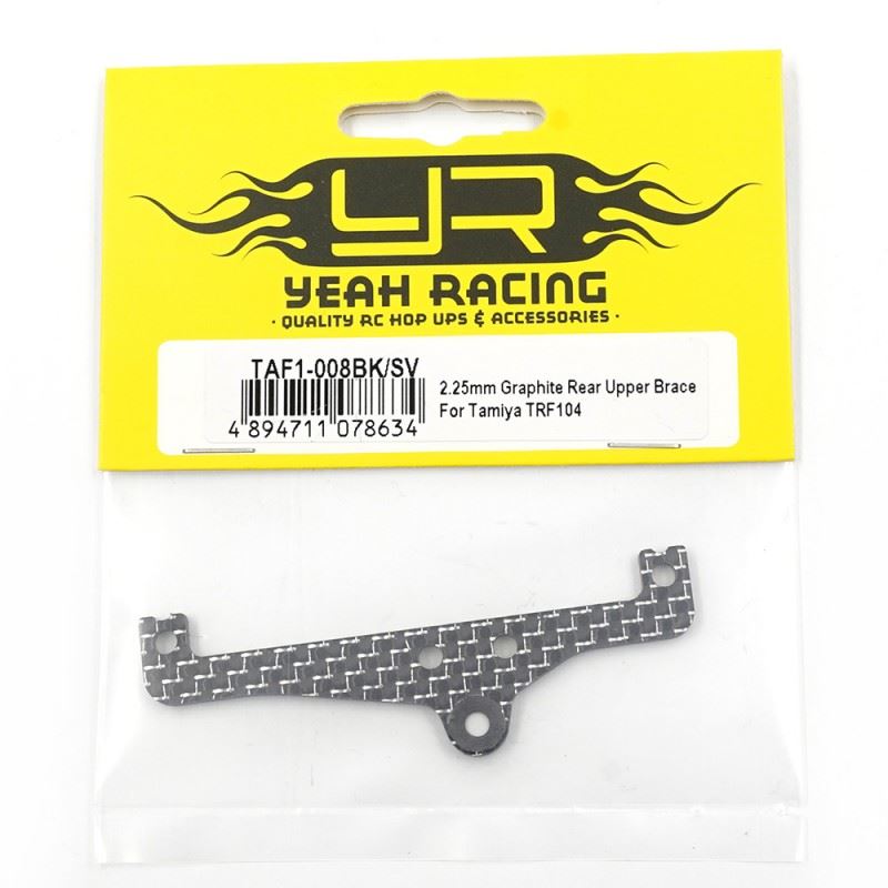 Yeah Racing 2.25Mm Graphite Rear Upper Brace For Tamiya Trf104