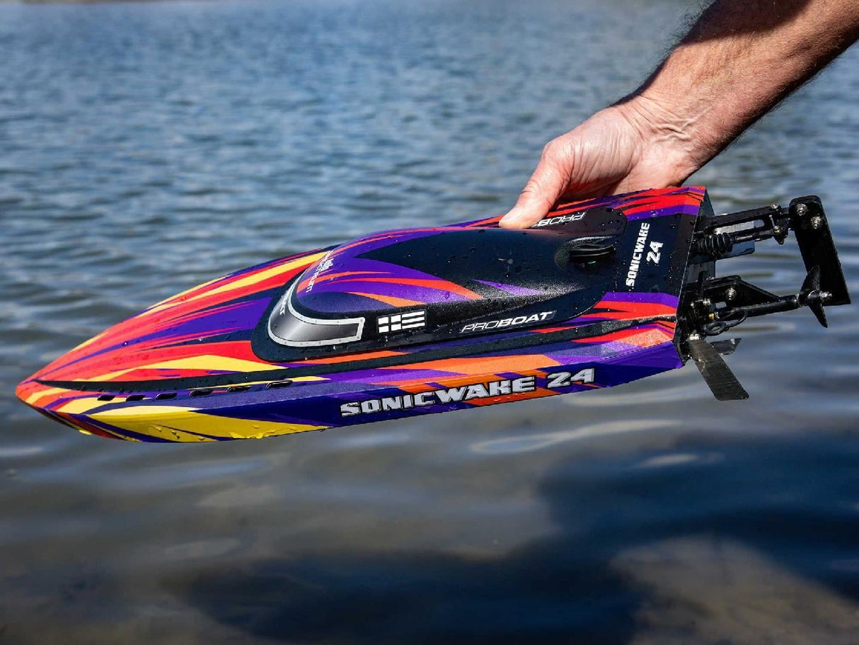 Proboat Sonicwake 24In Self-Righting Brushless Deep-V Rtr, Red