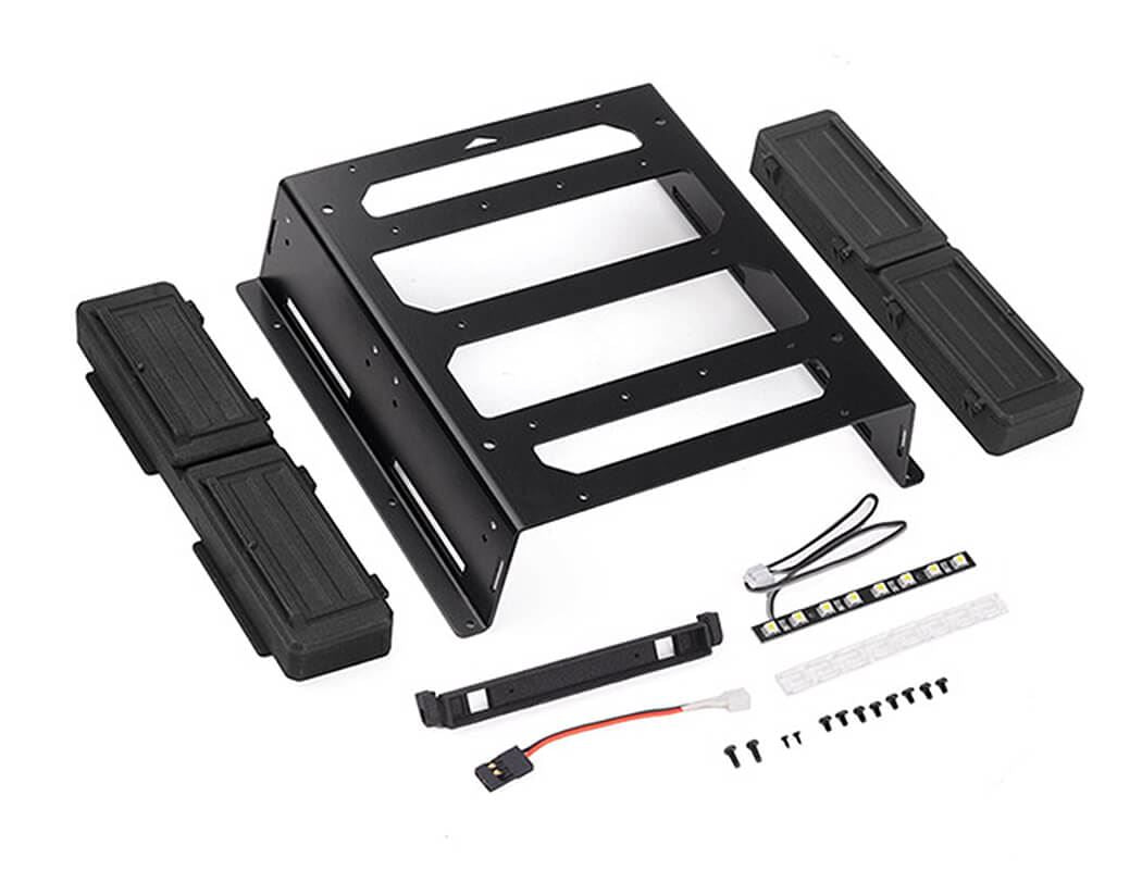 RC4WD REAR BED RACK & TOOL BOX W/ LIGHT BAR FOR VANQUISH VS4