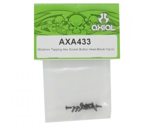 AXIAL Hex Socket Button Head M3x6mm Black (10)