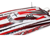 ProBoat Blackjack 42" 8S Brushless Catamaran RTR: White/Red