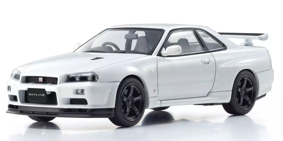 Kyosho 1:43 Nissan Skyline R34 Gt-R V-Spec Ii White Pearl