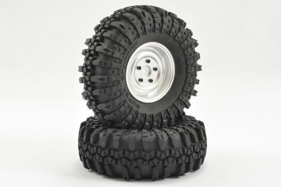 FASTRAX 1:10 CRAWLER SWAMPER 1.9 SCALE WHEEL &#248;118MM TYRE (SILVER)