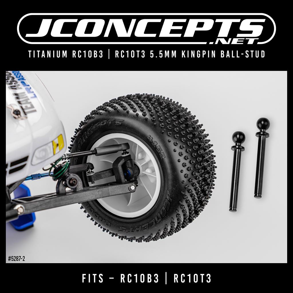 Titanium Rc10B3/T3 5.5Mm Kingpin Ball Stud Black