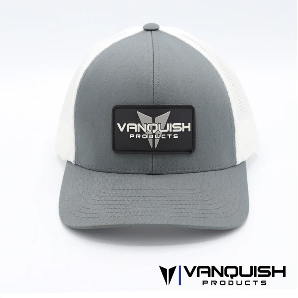 Vanquish Trucker Flex Fit Hat - Gray / White Mesh