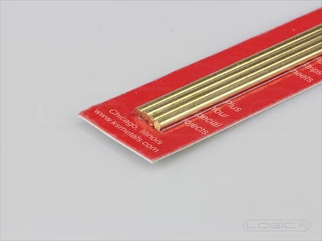 KS 300mm Round Brass Rod 2.5mm Dia (Pk4)