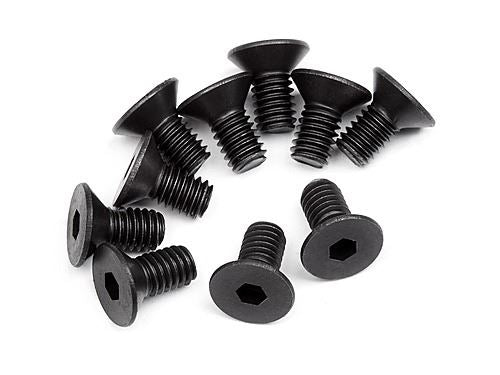 HPI Flat Head Screw M4X8mm (Hex Socket/10Pcs)