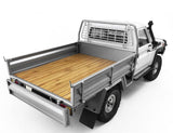 RC4WD KOBER REAR BED W/TIRE HOLDER & MUD FLAPS FOR RC4WD TF2 LWB TOYOTA LC70 (SILVER)