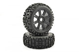 FASTRAX 1:8 ROCK BLOCK MOUNTED ON 8-SPOKE BLACK (PR)