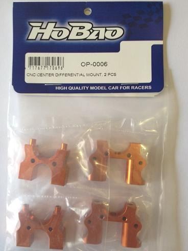 HOBAO HYPER SS/CAGE/GTB CNC CENTRE DIFF MOUNT (2 PARTS)
