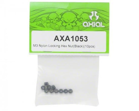 AXIAL Nylon Locking Hex Nut M3 Black (10)
