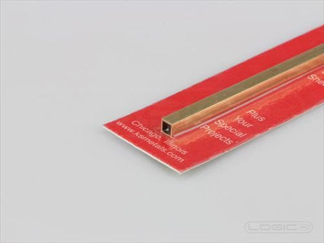 KS 12" Square Brass Tube 5/32" (Pk1) .014 Wall