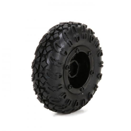 ECX Front/Rear Premount Tire: (4) 1:24 4WD Temper