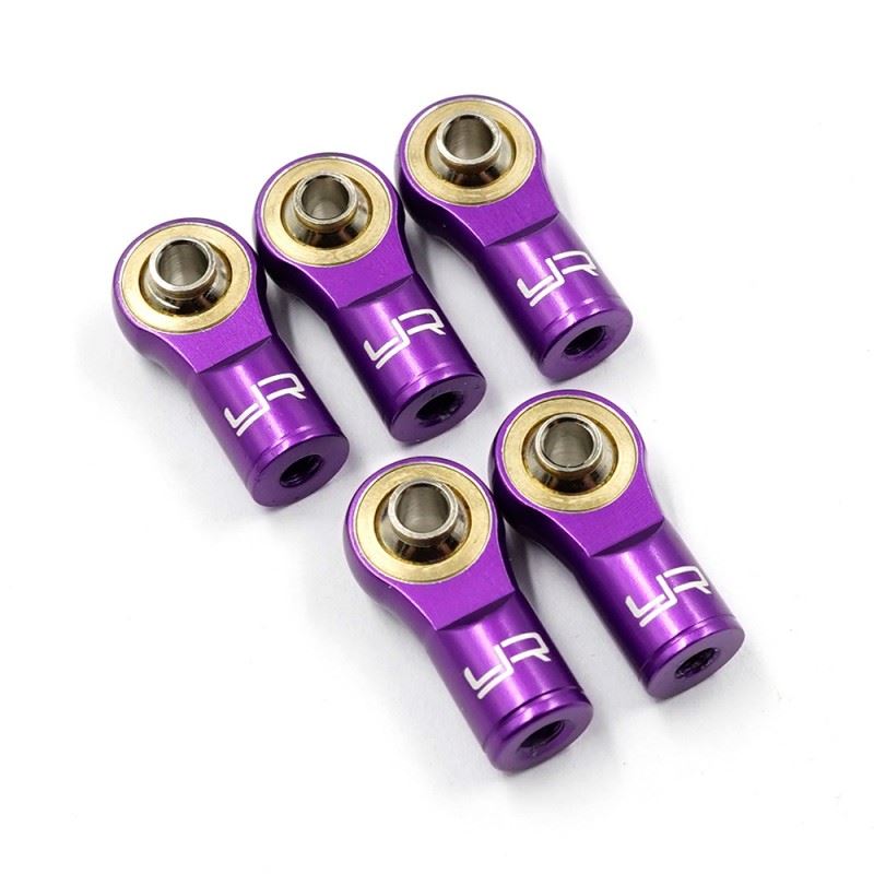 Yeah Racing Aluminum Reversed Thread M3 Rod Ends 5Pcs Purple