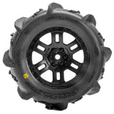 Pro-Line 1/16 Dumont F/R Mt Tires Black Split Six (2): Arrma Mini Kra