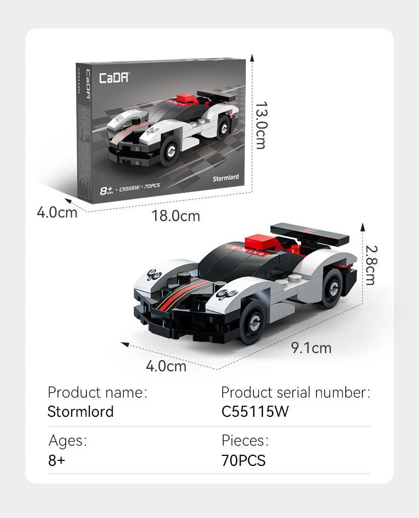 Cada Mini Stormlord Sports Car - 70 Pcs