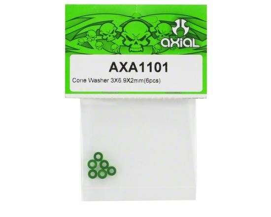AXIAL Cone Washer 3x6.9x2mm Green (6)