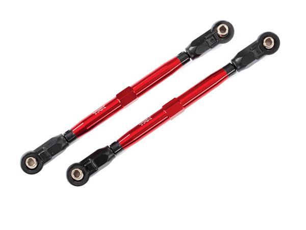 Traxxas Front Toe Links (Tubes, Red Anodized, 6061-T6 Aluminium) for use with Wide Maxx Kit