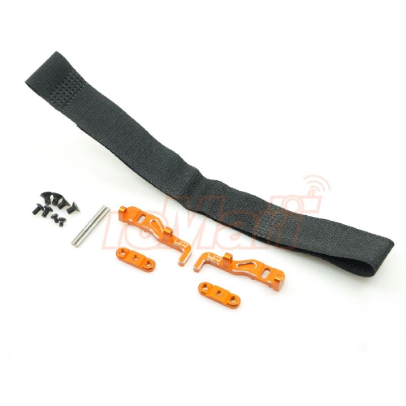 Yeah Racing Aluminum Adjustable Lipo Battery Mount For XRAY T4 Orange