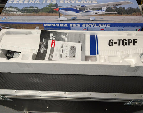 TOP GUN PARK FLITE CESSNA 182 SKYLANE RTF MODE 2 - BLUE - GRADE C