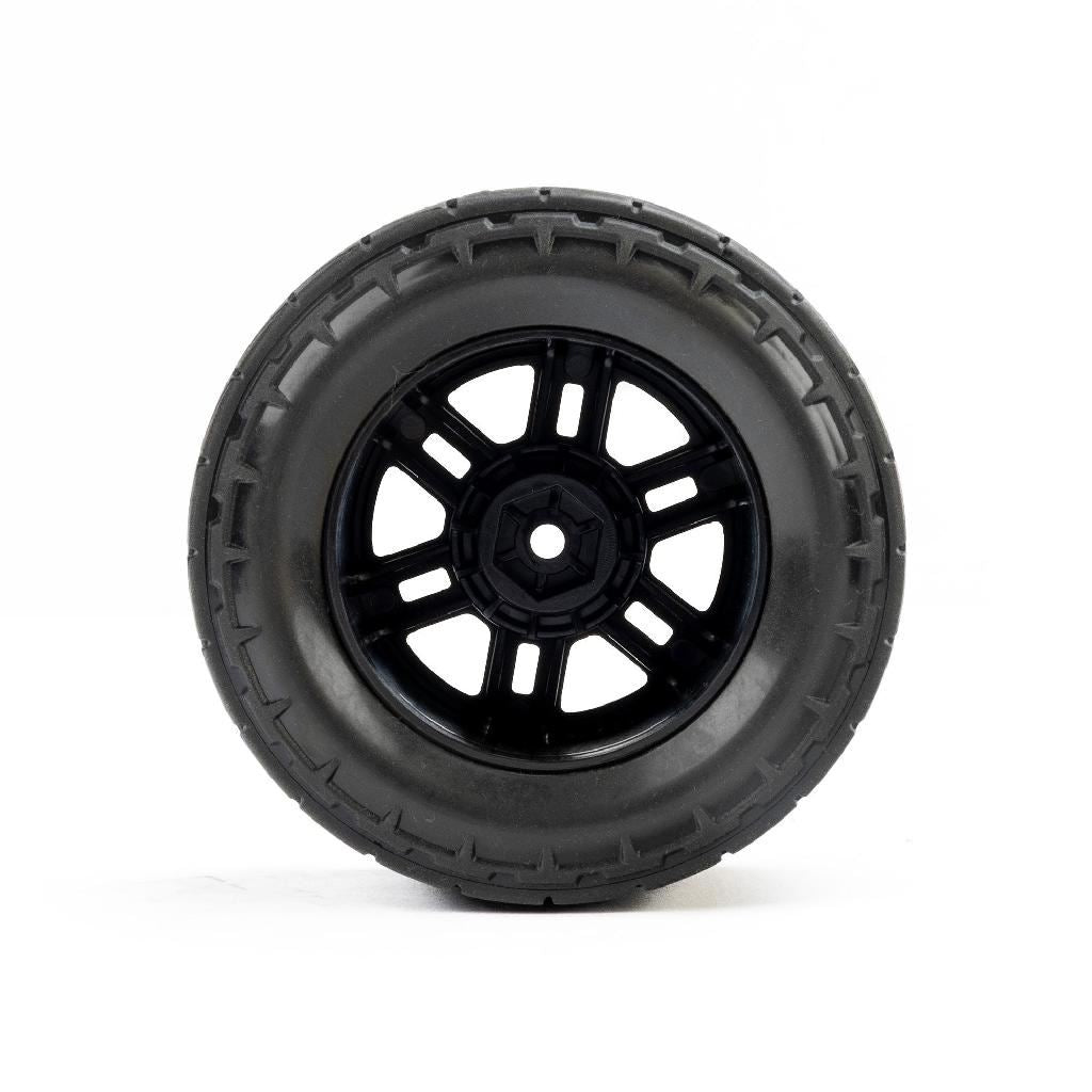 Pro-Line Menace Front/Rear Street Tires Mounted 12Mm Black Split Six