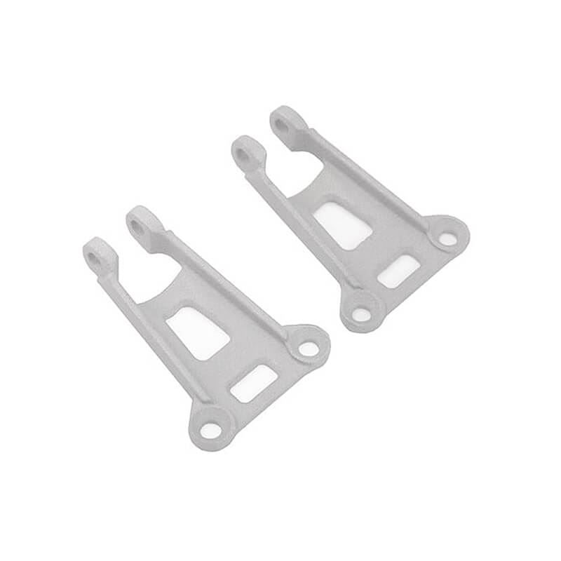 RC4WD FRONT SHOCK MOUNTS FOR T RAIL FINDER 2 CHASSIS (SILVER)