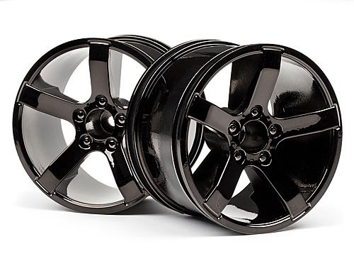 HPI Bullet Mt Wheels Black Chrome (Pr)