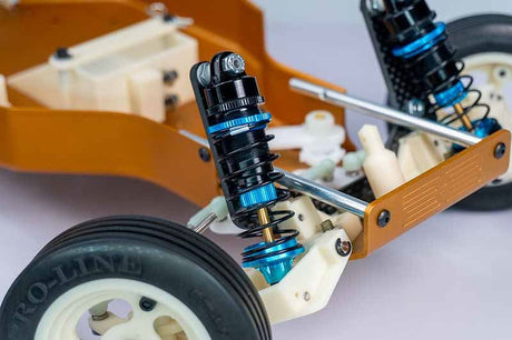 Koswork Ae Rc10 Big Bore 12Mm Buggy Shock Set (F&R) (4) Blue